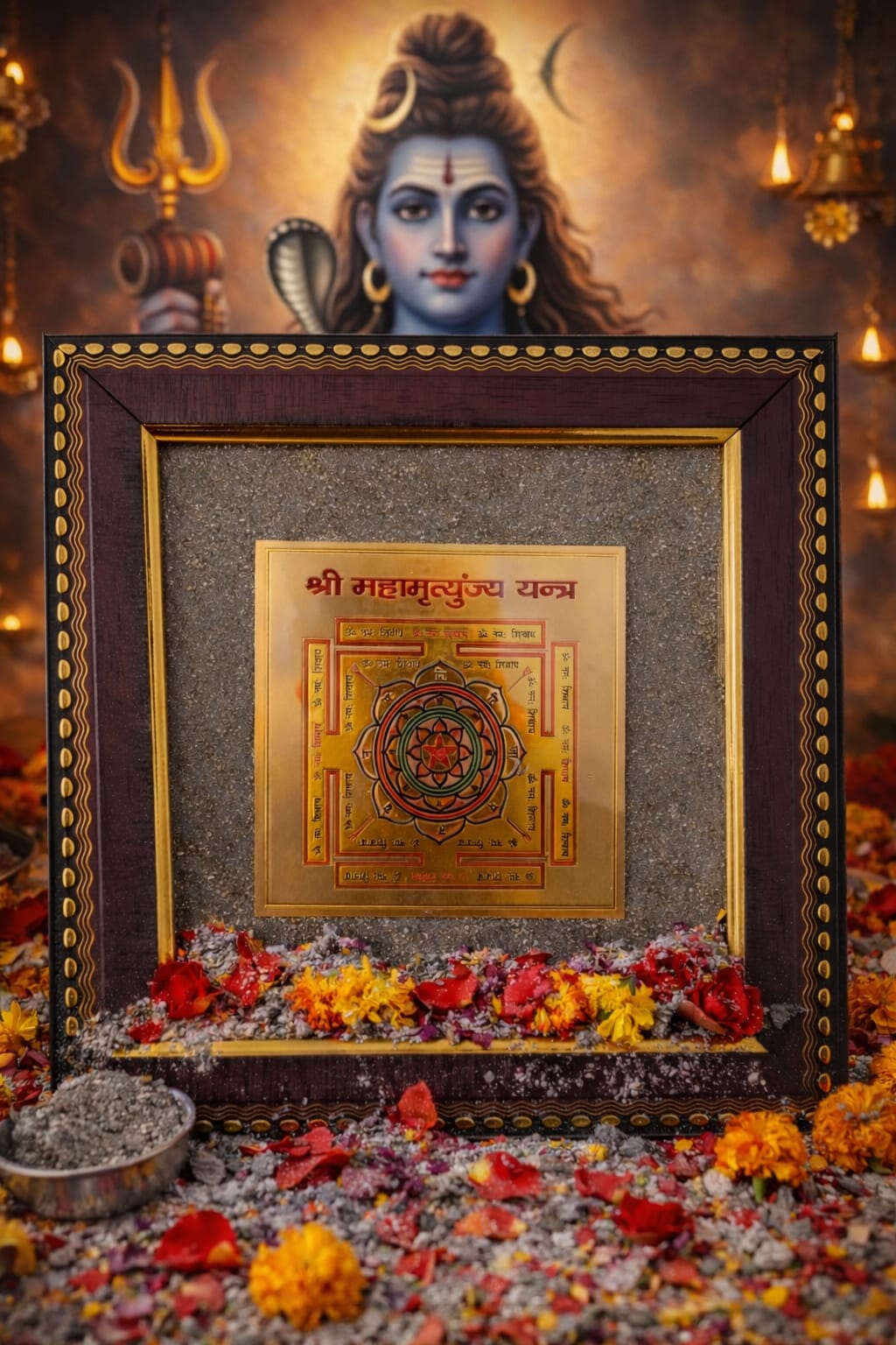 Siddha Pyrite Mahamrityunjay Yantra Abhimantrit in Kashi, Ujjain