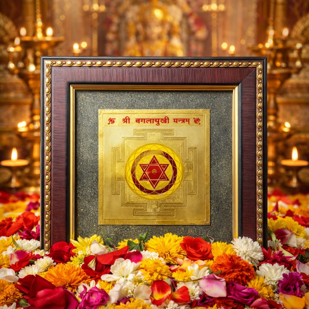Siddha Pyrite Baglamukhi Yantra – Abhimantrit