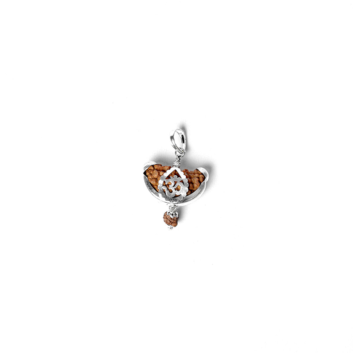 Ek Mukhi Rudraksha with Silver Cover Abhimantrit in Kashi