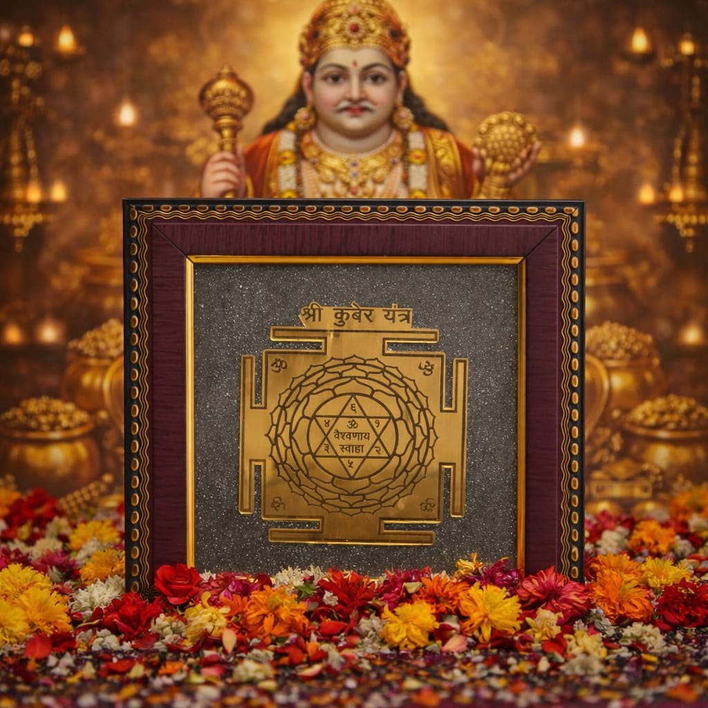 Siddha Pyrite Kuber Yantra – Abhimantrit In Kuber Bhandari Temple Omakreshwar